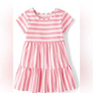 Pink and White Striped Dress